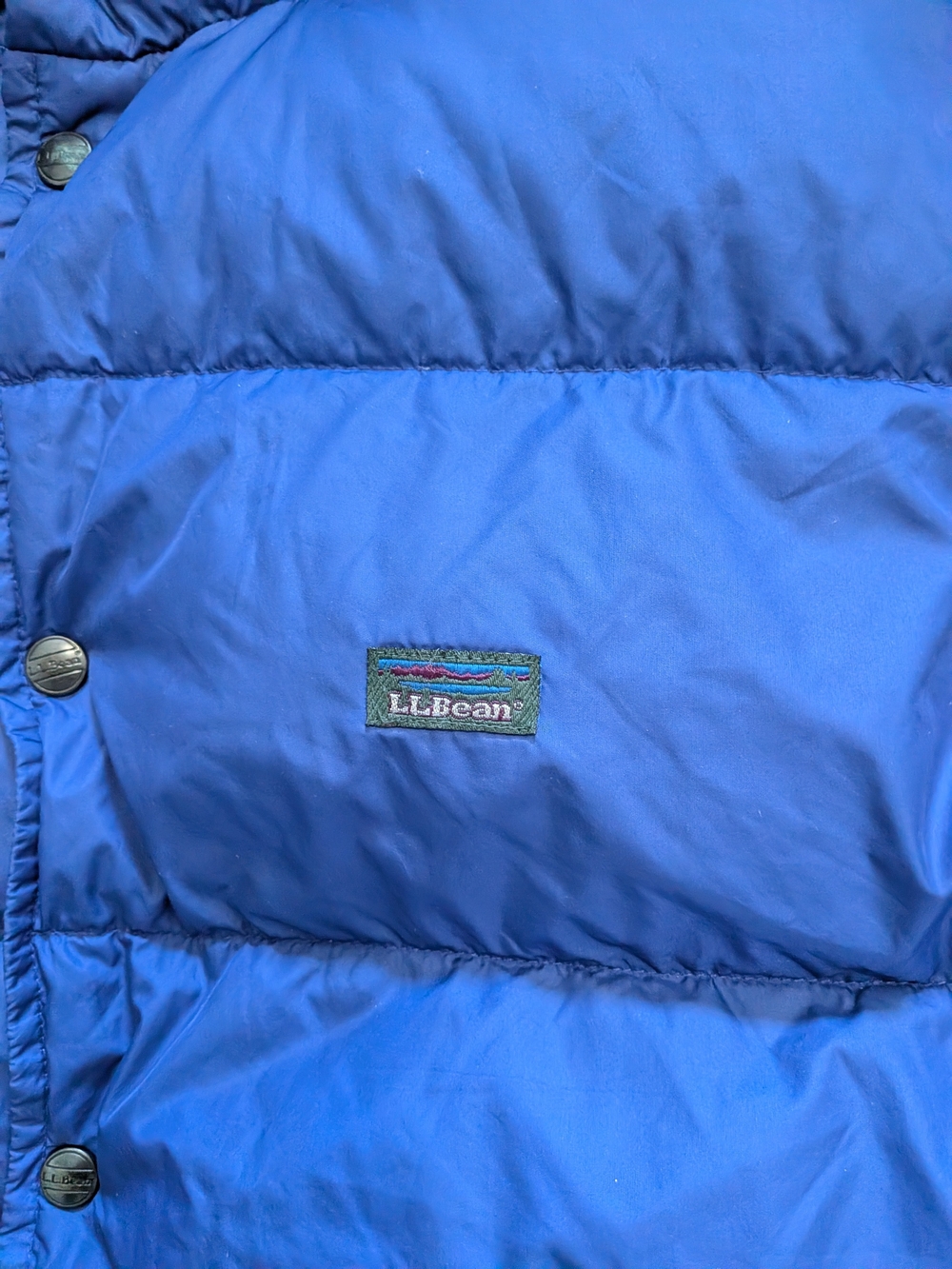 Vintage L.L. Bean Kids Down Puffer Vest – Royal Blue – Size XL (18–20) - Picture 2 of 6